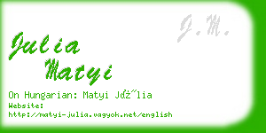 julia matyi business card